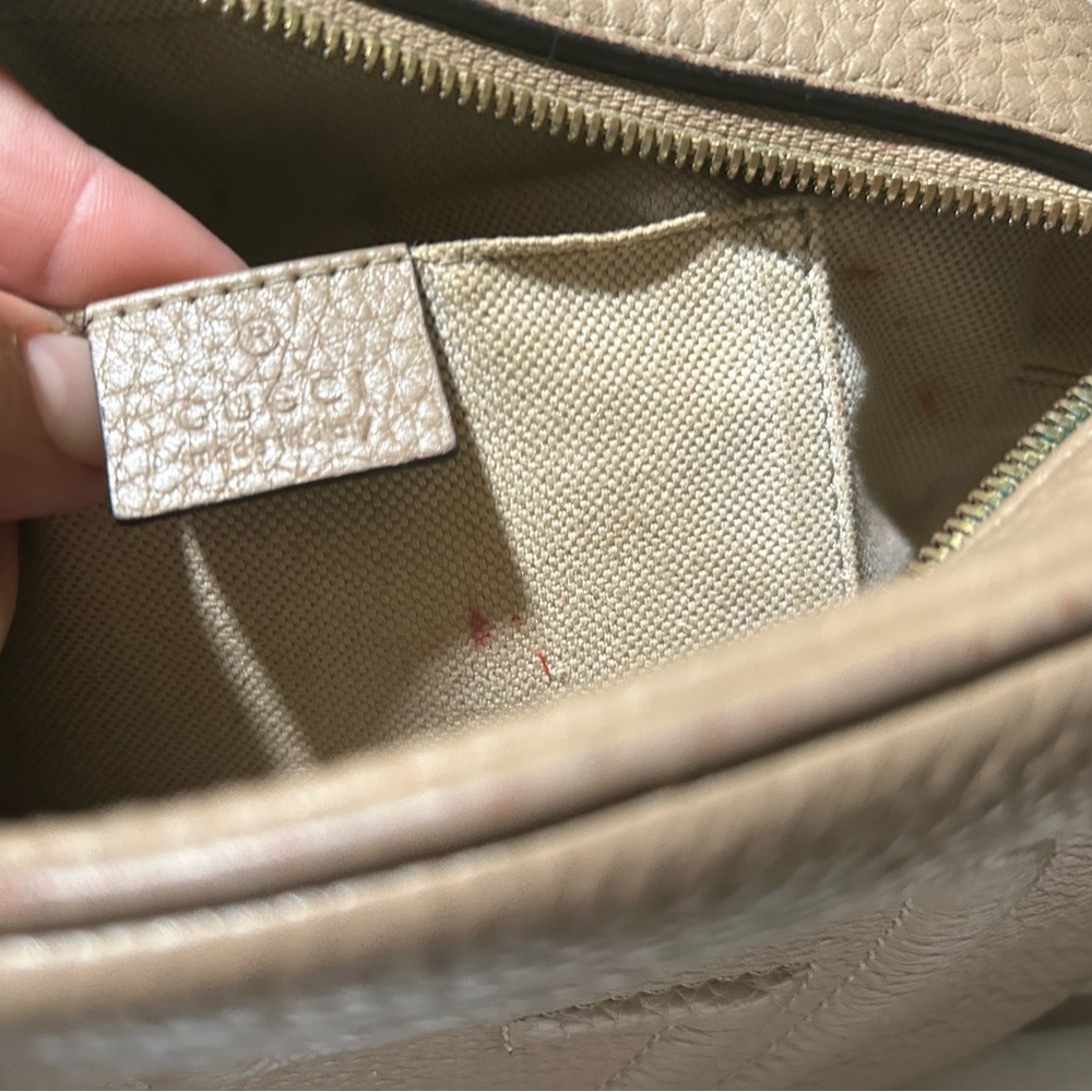 Gucci Beige Leather Crossbody Bag - Picture 6 of 15